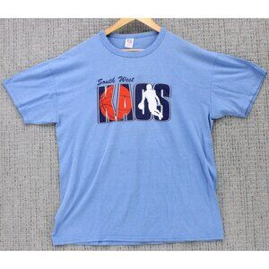 Vintage Russell Athletic Shirt Mens XL Blue South West KAOS Basketball Retro 90s